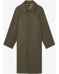 A.P.C. - A. P.c. Raglan Sleeve Coat M Green - Lyst