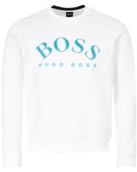 mens hugo boss white sweatshirt