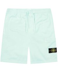 Stone Island Cotton Sweat Shorts in Blue for Men Mens Clothing Activewear Save 57% gym and workout clothes Sweatshorts 
