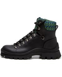 DSquared² Flat Lace Up Boots - Black