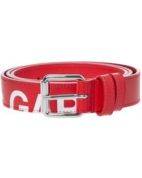 red designer belt