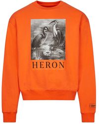 und Fitnesskleidung Sweatshirts Herren Bekleidung Sport- Training Heron Preston Synthetik Sweatshirt in Rot für Herren 