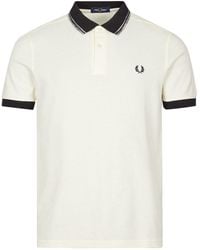 black and white fred perry polo