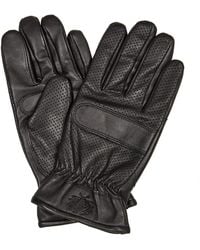 Fred Perry Perforated Leather Gloves - Black