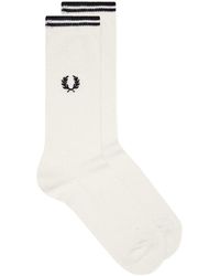 Fred Perry Tipped Socks - White