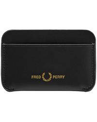 Fred Perry Card Holder Matt Leather - Black