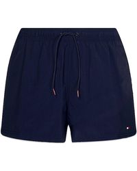 Tommy Hilfiger Navy Drawstring Swim Shorts - Blue