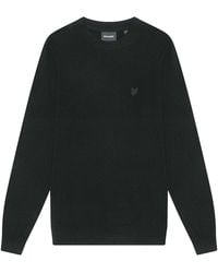 Lyle & Scott - Lyle & Scott Tonal Eagle Lambswool Crew Neck Jumper - Lyst