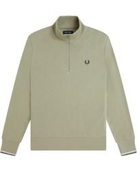 Fred Perry - Half Zip Sweatshirt - Lyst