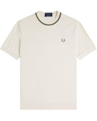 Fred Perry - Crew Neck Pique T-Shirt - Lyst