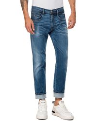Replay Hyperflex Anbass Bio Edition Slim Fit Jeans - Rich Mid - Blue