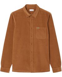 Lacoste - Corduroy Long Sleeve Shirt - Lyst