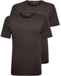 G-Star Raw Mens Base Round Neck Tee Long Sleeve 2-Pack 