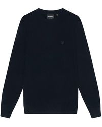 Lyle & Scott - Lyle & Scott Tonal Eagle Lambswool Crew Neck Jumper - Lyst
