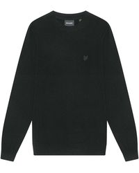 Lyle & Scott - Lyle & Scott Tonal Eagle Lambswool Crew Neck Jumper - Lyst
