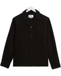 Wax London - Aldred Linen Cotton Revere Overshirt - Lyst