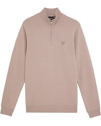 Lyle & Scott - Lyle & Scott Tonal Superfine Quarter Zip Sweatshirt - Lyst