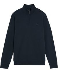 Lyle & Scott - Lyle & Scott Tonal Superfine Quarter Zip Sweatshirt - Lyst