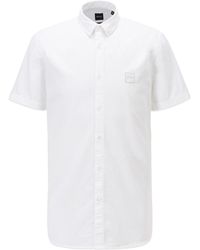BOSS by HUGO BOSS Magneton Short Sleeve Shirt - White