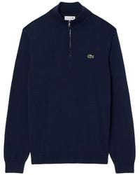 Lacoste - Ah1980 Quarter Zip Cotton Knit - Lyst