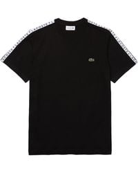 Lacoste Tape T Shirt Th 7079 Black