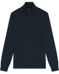 Lyle & Scott - Lyle & Scott Tonal Merino Quarter Zip Jumper - Lyst