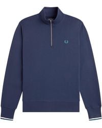Fred Perry - Half Zip Sweatshirt - Lyst