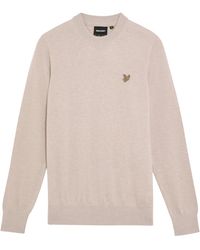 Lyle & Scott - Lyle & Scott Tonal Eagle Lambswool Crew Neck Jumper - Lyst