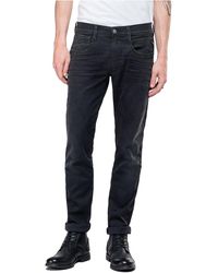 Replay Hyperflex Anbass Clouds Edition Slim Fit Jeans - Washed - Blue