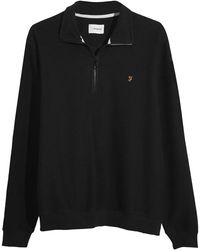 Farah - Weah Twill 1/2 Zip Sweater - Lyst