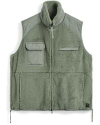Taion - Military Pile Fleece High Neck Vest - Lyst