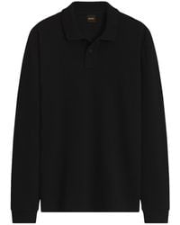 BOSS - Petempestolong 1 Waffle Ls Polo - Lyst