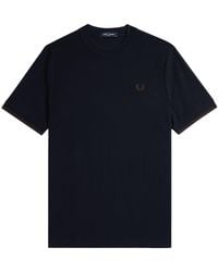 Fred Perry - Tipped Cuff Honeycomb Pique T-Shirt - Lyst