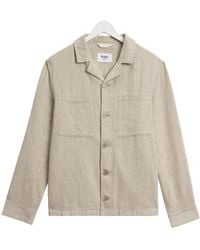 Wax London - Aldred Linen Cotton Revere Overshirt - Lyst