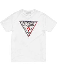 Guess Triesley Logo Print T-shirt - White
