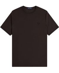 Fred Perry - Trim Detail Crepe Piqué T-Shirt - Lyst