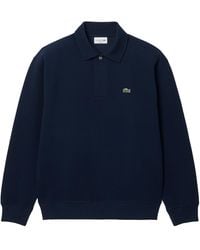 Lacoste - Sh9450 Polo Collar Piqué Sweatshirt - Lyst