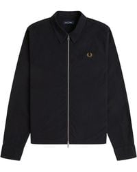 Fred Perry - Seersucker Zip Through Overshirt - Lyst
