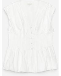 ARKET - Bubble-Hem Pintuck Top - Lyst
