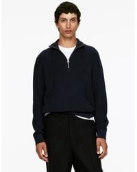 ARKET - Wool & Cotton Half Zip Jumper - Lyst