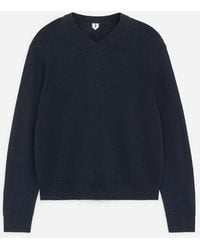 ARKET - Linen Cotton V-Neck Jumper - Lyst