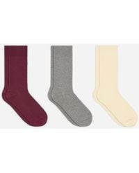 ARKET - Supima Cotton Rib Socks Set Of 3 Pairs - Lyst
