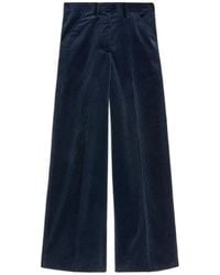 ARKET Wide Corduroy Trousers - Blue