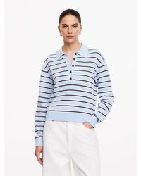 ARKET - Knitted Polo Shirt - Lyst