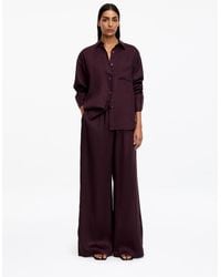 ARKET - Wide Linen Trousers - Lyst