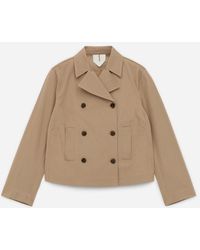 ARKET - Double-Breasted Cotton Blazer - Lyst