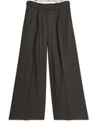 ARKET - Wide Wool-blend Trousers - Lyst