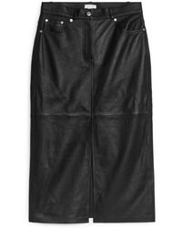ARKET - Pencil Leather Skirt - Lyst