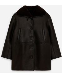 ARKET - Shearling-Lined Leather Jacket - Lyst