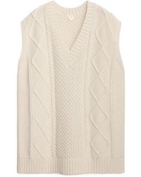 ARKET Synthetic Knitted Alpaca Vest in Green Womens Clothing Jumpers and knitwear Sleeveless jumpers 
